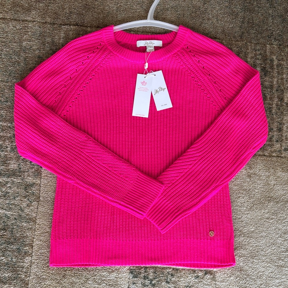 NWT Lilly Pulitzer Belgrave Parigi Pink Sweater - Picture 5 of 15